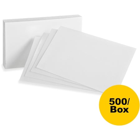 Oxford Index Card, Blank, 5X8, 8Pt, We, PK500 50BX