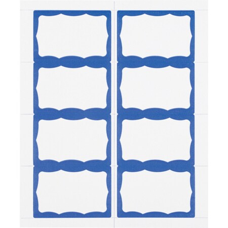Advantus Adhesive Name Badges, White/Blue, PK200 97188