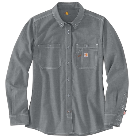 Carhartt Womens FR Force Sun Defender L/S Shirt, 4.7oz FR Twill: (50% Lensing/38% Aramid), Gray, XXL  104147-GRY