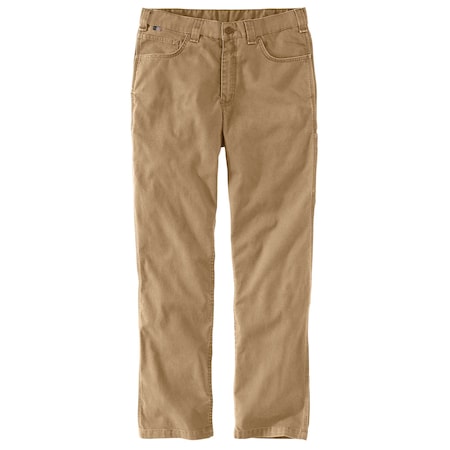 Carhartt Mens FR Rugged Flex Work Pant, 9.6oz 98% Cotton/2% Spandex Canvas, Dark Khaki, 52 in x 30 in 104204-DKH