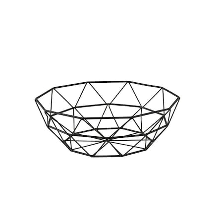 Tablecraft Round Delta Series Wire Basket, Black, 10 10464