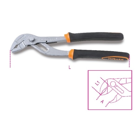 Beta Slip Joint Plier, Button Adjust, 240mm 010470340