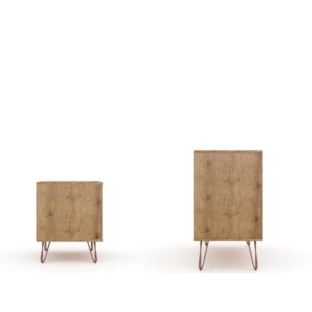 Manhattan Comfort 104gmc 319 99 Dresser Nightstand Drawers Set Of 2 Natu Zoro Com