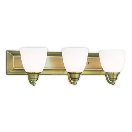Livex Lighting Springfield 3 Light Antique Brass Bath V 10503-01