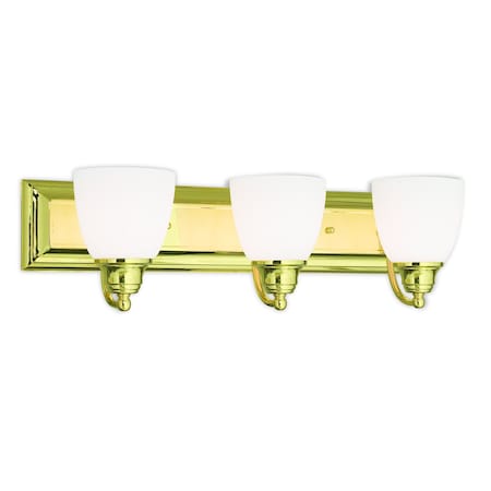 Livex Lighting Springfield 3 Light Polished Brass Bath Vanity 10503-02
