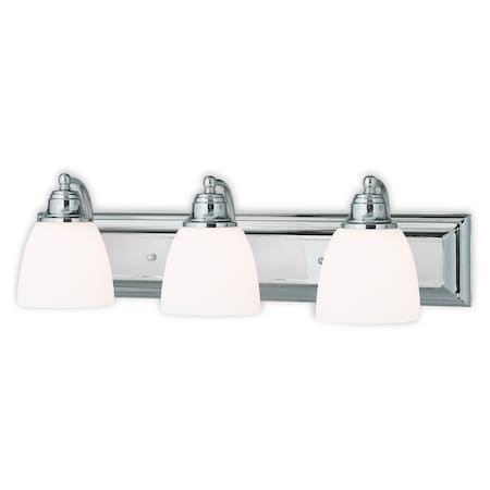 Livex Lighting Springfield 3 Light Polished Chrome Bath Vanity 10503-05