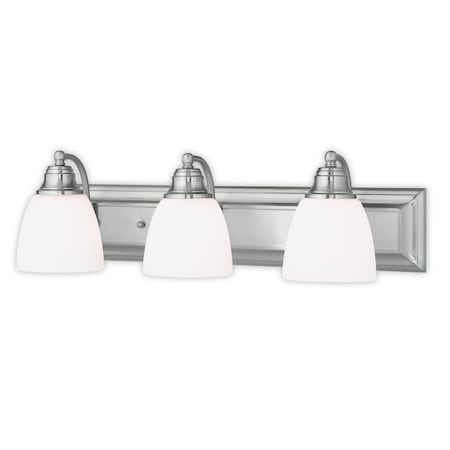 Livex Lighting Springfield 3 Light Brushed Nickel Bath Vanity 10503-91