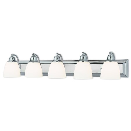 Livex Lighting Springfield 5 Light Polished Chrome Bath Vanity 10505-05