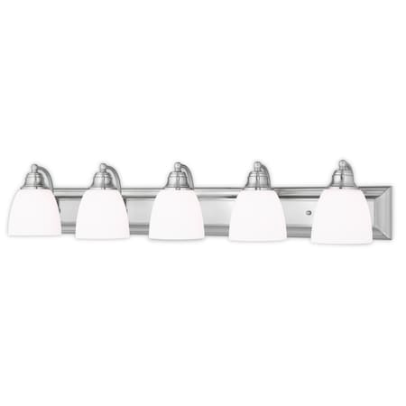 Livex Lighting Springfield 5 Light Brushed Nickel Bath 10505-91