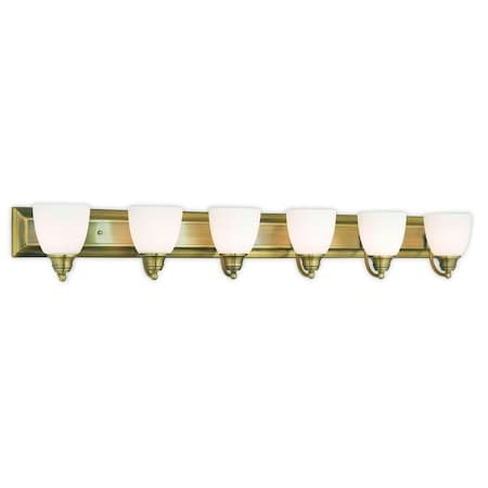 Livex Lighting Springfield 6 Light Antique Brass Bath Vanity 10506-01