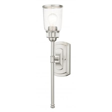 Livex Lighting Brushed Nickel Single Sconce, 1 Light 10511-91