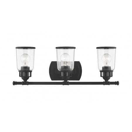Livex Lighting Black Vanity Sconce, 3 Light 10513-04