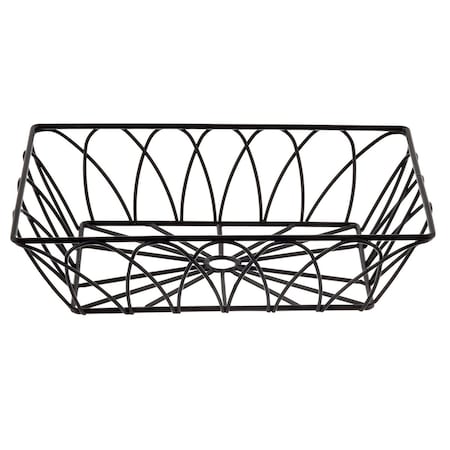Tablecraft Rectangular Serving Basket, Blk, 9x6x2.5 10537