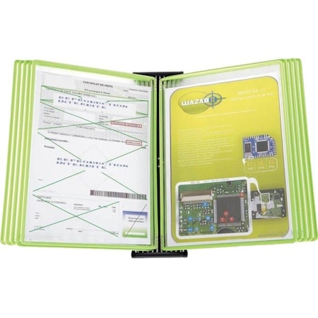 Tarifold Wall Unit Blk Line ST, 5 Blk/5 Gn, Pockets WBL291