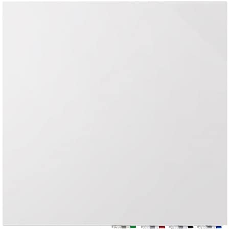 Ghent Magnetic Glassboard, 4Hx4 ft.W, 1/4", White, Glass, 48", 48", White ARIASM44WH