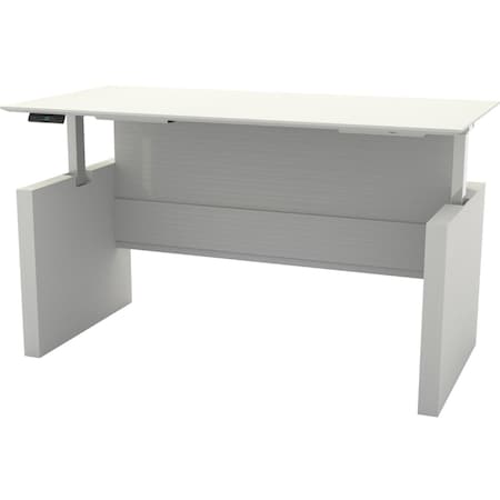 Safco Adjustable Desk Medina Height-Adjustable 72" Straight De, 36 in D X 49.3 in H, 72 in W X Laminate MNDSHA72TSS