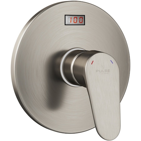 Pulse Showerspas Led Trutemp Pressure Balance Valve W/Brushed-Nickel Trim Kit, Finish: Brushed Nickel 3002-RIV-PB-BN