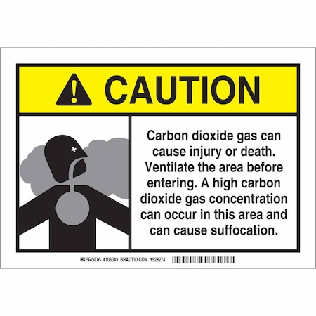 Caution Sign, 7 in H, 10 in W, Plastic, Rectangle, English, 106049