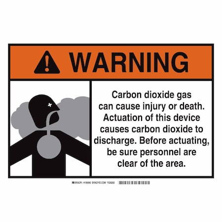 Brady Safety Sign, 10 in H, 14 in W, Rectangle, English, 106060 106060