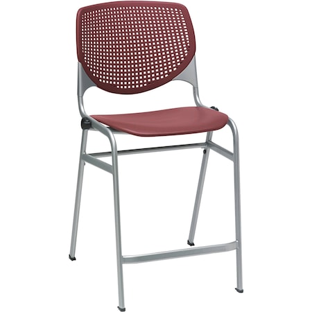 Kfi Counter Height Stool, Burgundy CT2300-P07