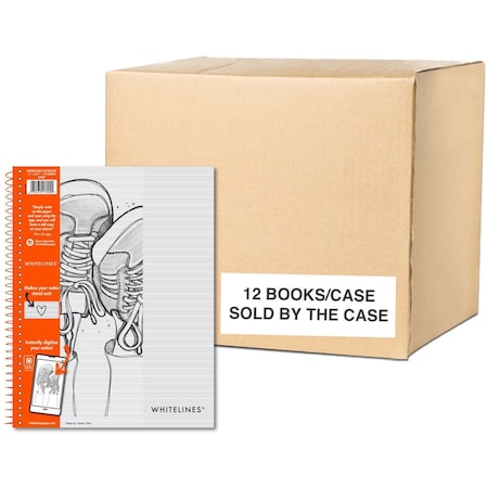 Whitelines Case of Whitelines Spiral Wirebound Lined Notebooks, 1 ...
