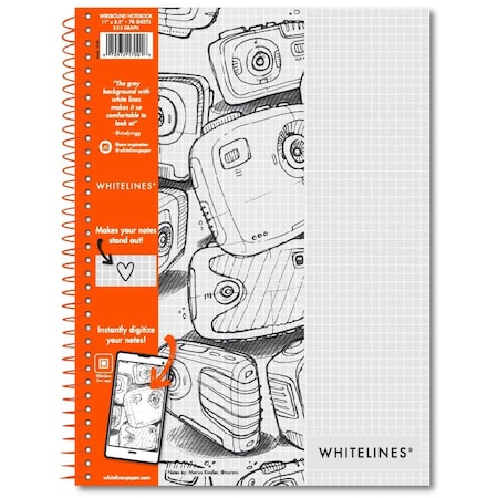 Whitelines Case of Whitelines Spiral Wirebound Graph Ruled Notebooks ...
