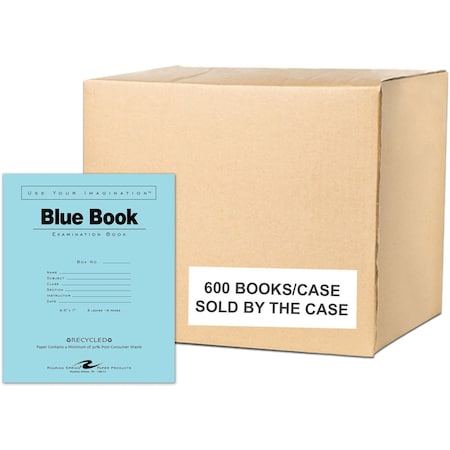 Roaring Spring Recycled Exam Book, 8.5" x 7", 8, PK600 77608CS