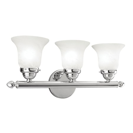 Livex Lighting Neptune 3 Light Polished Chrome Bath Vanity 1063-05