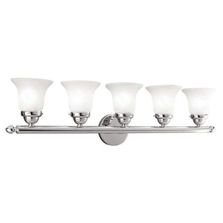 Livex Lighting Neptune 5 Light Polished Chrome Bath Vanity 1065-05