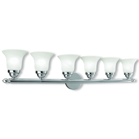 Livex Lighting Neptune 6 Light Polished Chrome Bath Van 1066-05