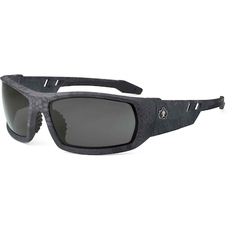 Ergodyne ODIN, Safety Glasses, Uncoated, Smoke Lens, Kryptek Typhon Frame, Full-Frame, Polarized ODIN-PZTY