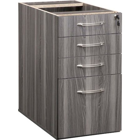 Mayline Credenza Pdstl PBBF, Aberdeen, 26", Gry Stl APBBF26LGS