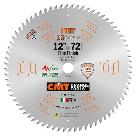 Cmt ITK Compnd Miter Saw Blade, 12" dia 253.072.12