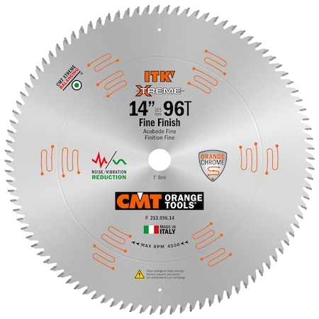 Cmt ITK Compnd Miter Saw Blade, 14" dia 253.096.14