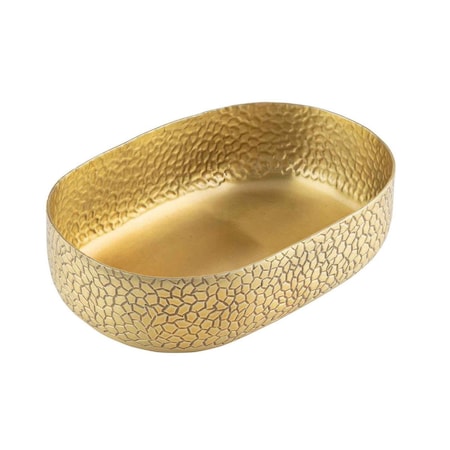 Tablecraft Bowl, 9.25x6.375x2.625, Gold 10704