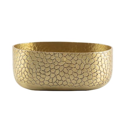 Tablecraft Bowl, 6.5x4.75x2.375, Gold 10705