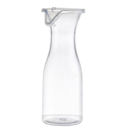 Tablecraft Carafe/Lid, 19 oz, Clear, Plastic Lid 10716