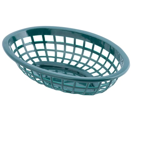 Tablecraft Oval Side Order Bskt, Grn, 8"X5.4"X2", PK12 1071FG