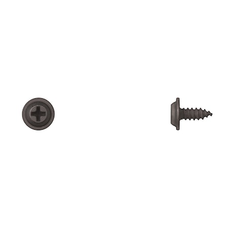 Disco Blk Flat Top Phil Screws 10X1/2" 15/32"OD Washer PK100 10723PK