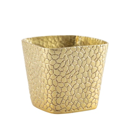 Tablecraft Snack Basket, 4" Square, Gold Finish 10741