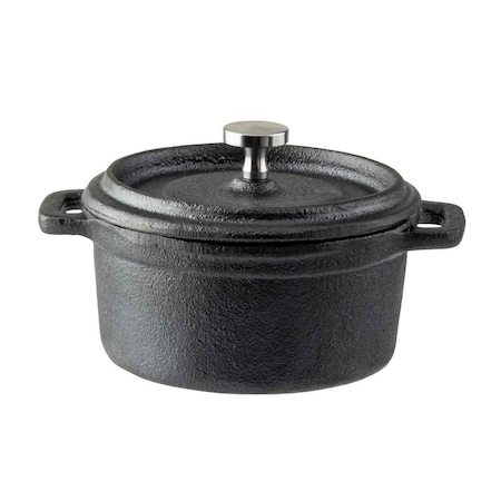 Tablecraft Cocotte with Lid, Cast Iron/SS Knob, 8 oz 10747