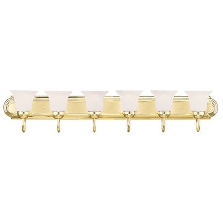 Livex Lighting Riviera 6 Light Polished Brass Bath Vani 1076-02