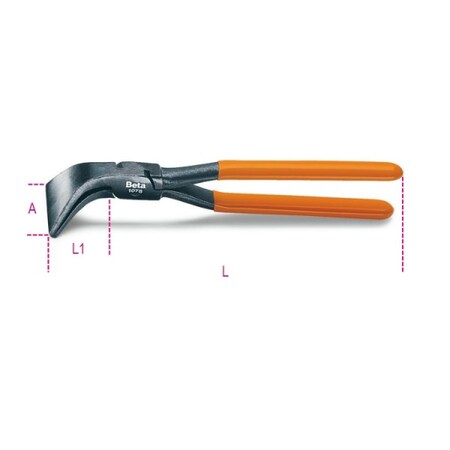 Beta Curved Blade Tinsmiths Plier 010780026