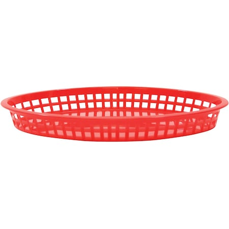 Tablecraft Texas, Platter Basket, Oval, Plstc, Red, PK12 1086R