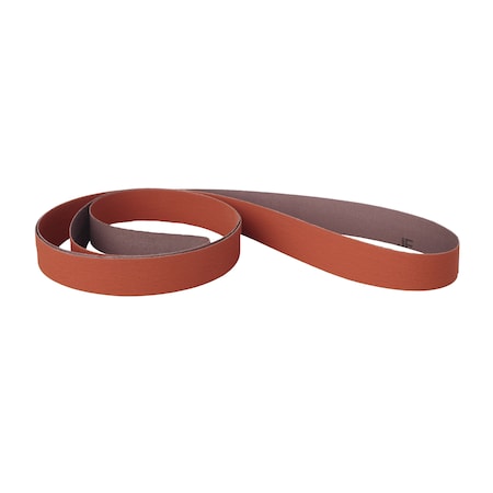 3M Sanding Belt, 3 in W, 132 in L, Ceramic Aluminum Oxide, P120 Grit, Orange 707E 402