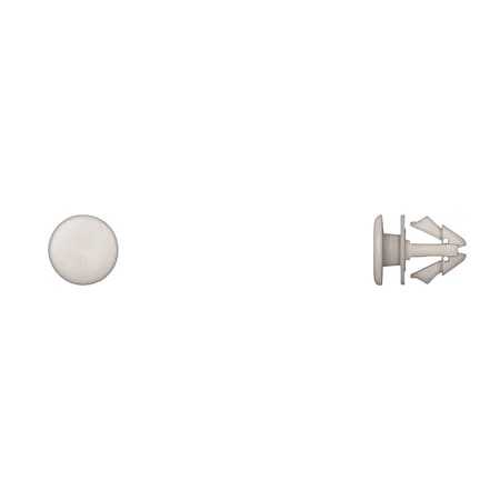 Disco Wht Nyln Fender Mldg Clips 9mm Hole Size 11mm Stem L PK25 10939PK