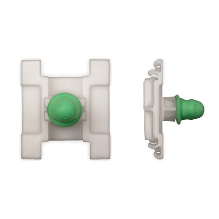 Disco Wht Nyln Door Mldg Clips 8mm Hole Size 18mm Stud L PK10 10946PK