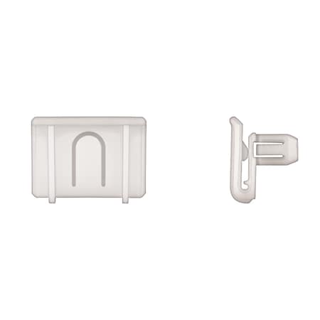 Disco Wht Nyln Bumper Cover Clips 9mm Sq Hole 12mm Stem L PK10 10989PK