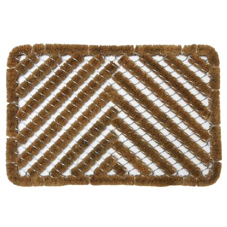 Rubber-Cal "Herringbone" Outdoor Scraper Door Mat, 18 by 30-Inch 10-100-514