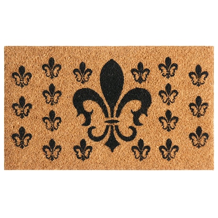 Rubber-Cal "French Coat of Arms" Fleur De Lis Doormat, 24 x 57-Inch 10-102-FRENCHCOAT